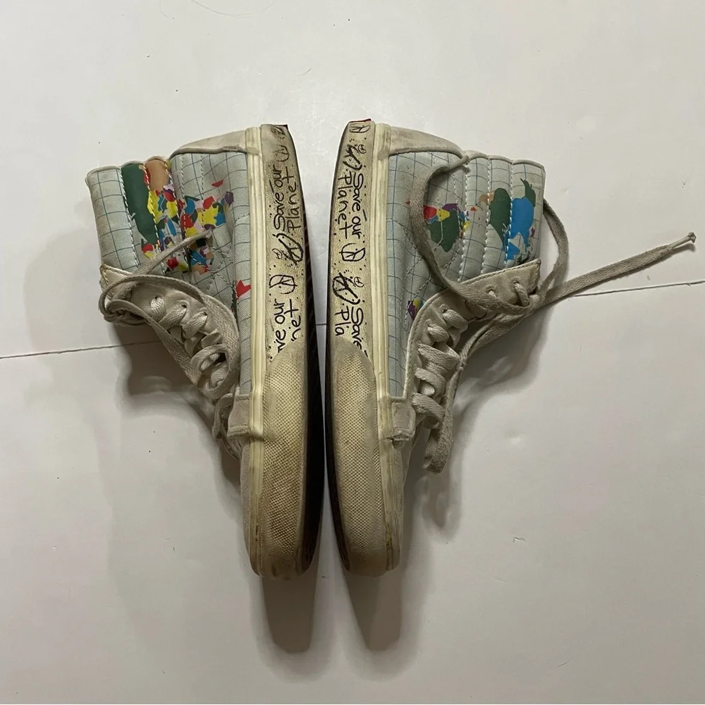 Vans SK8-Hi Reissue Save Our Planet Classic Sneaker Shoes Size Womens 7/Mens 5.5